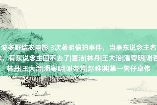 波多野结衣电影 3次著明偷拍事件，当事东说念主名誉扫地，如今结局悬殊，有东说念主回不去了|董洁|林丹|王大治|潘粤明|谢杏芳|赵雅淇|第一狗仔卓伟